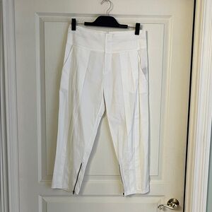 Rozae Nichols white pants with zipper detail
